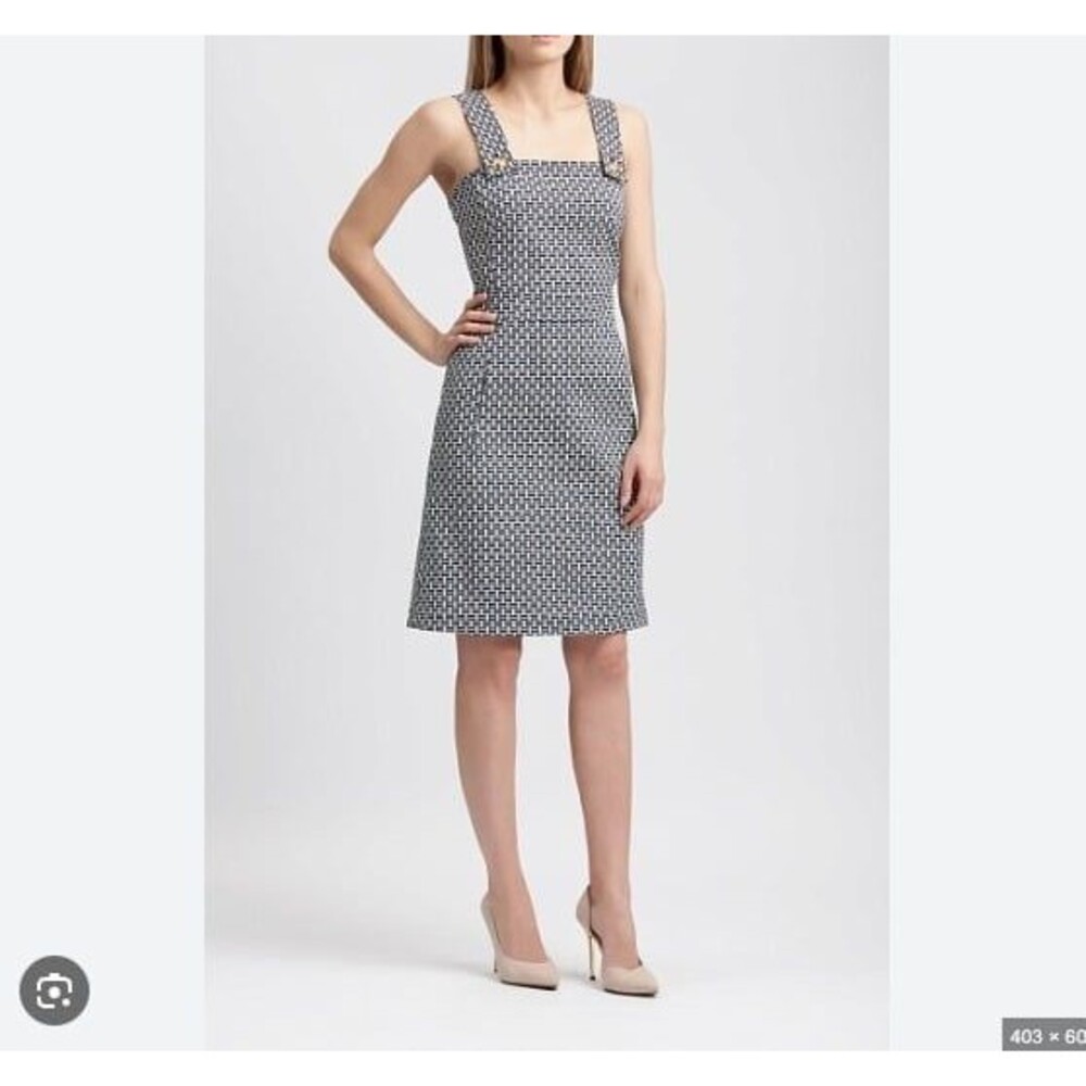 NWT Tory Burch Cameron Dress Navy/Ivory